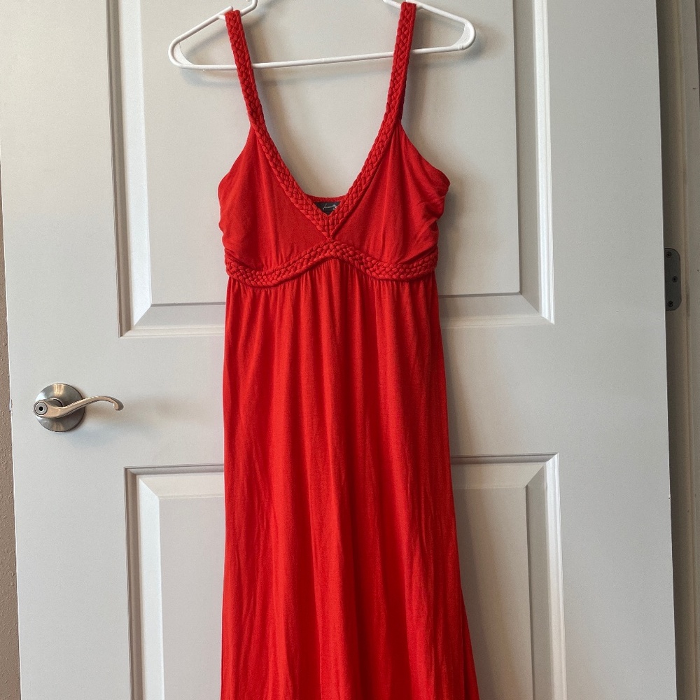 Orange maxi dress